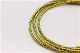 Канитель упругая, цвет желто-зеленый  1 мм, 5 гр (Индия)