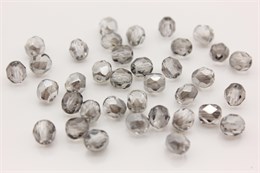 Бусины стеклянные граненые Fire Polished Silver, 6 мм, 10 шт FP-250