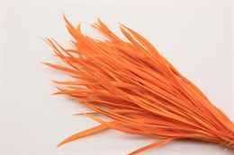 Гусиное перо-биот окрашенное, цвет оранжевый, 80~250x3~5 мм,1 шт