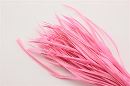 Гусиное перо-биот окрашенное, цвет розовый, 150~265x3~4 мм, 1 шт