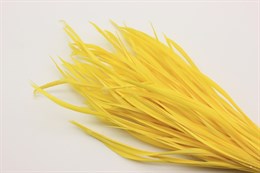 Гусиное перо-биот окрашенное, цвет желтый, 150~265x3~4 мм, 1 шт