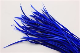 Гусиное перо-биот окрашенное, цвет синий, 150~265x3~4 мм, 1 шт