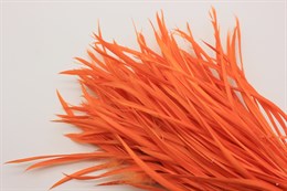 Гусиное перо-биот окрашенное, цвет темно-оранжевый, 80~250x3~5 мм, 1 шт