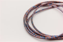 Канитель упругая, цвет оранжево-голубой  1 мм, 5 гр (Индия)