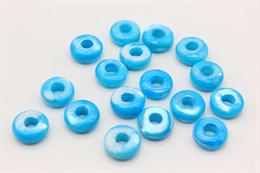 Пончик, цвет голубой, 11 мм, 1 шт