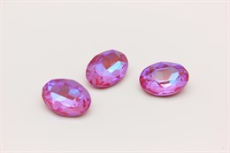 Овал 4120 Aurora Crystal Lotus Pink Delite / 14*10 мм 1 шт (стекло K9)