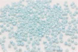 Бисер круглый 2~3x1.5~2 мм, отверстие 0,8 мм, голубой 10 гр (Китай)