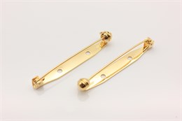 Основа для броши роторный замок, цвет золото 43 мм 1 шт (Япония)