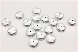 Бусины Ripple beads 12мм, 02010/01700 матовые серебристые, 10 шт