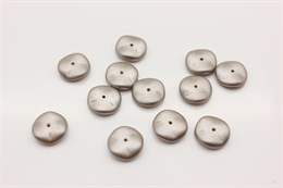 Бусины Ripple beads 12мм, 02010/25005 матовые серые, 10 шт