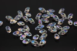 Бисер Miyuki Long Magatama 4 x 7 mm LMA0250 - Crystal AB 5 гр (Япония) JP-1422