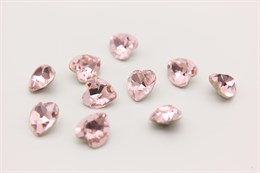 Сердце Aurora 8,8х8 мм Light Rose 1 шт (стекло K9) AU-726