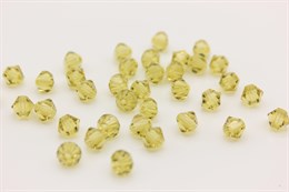 Биконусы хрусталь 5 мм Acid Yellow 10 шт (Preciosa)