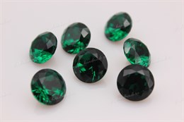 Уценка!Шатон огранка Brilliant, Aurora Emerald / 12 мм 1 шт (стекло K9)
