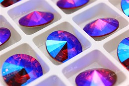 Уценка!Риволи Aurora Crystal Light Siam Shimmer /  14 мм 1 шт  (стекло K9)
