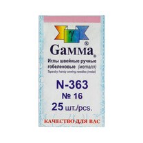 Иглы для шитья ручные гобеленовые "Gamma" N-363, №16, сталь, 25 шт. в конверте