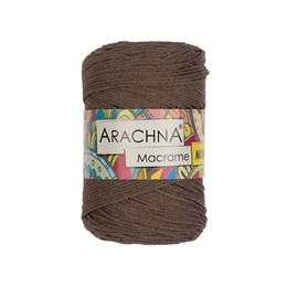 Пряжа  ARACHNA "Macrame Mini" толщина нити 3 мм, цвет №26 светло-коричневый, 80% хлопок, 20 % полиэстр, 250 гр, 1 шт. 31377