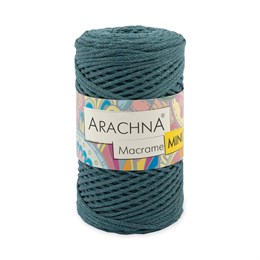 Пряжа  ARACHNA "Macrame Mini" толщина нити 3 мм, цвет №47 сине-зеленый, 80% хлопок, 20 % полиэстр, 250 гр, 1 шт. 31379