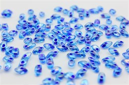 Бисер Miyuki Long Magatama 4 x 7 mm LMA0353 Lined Blue Violet AB 5 гр (Япония) JP-1648