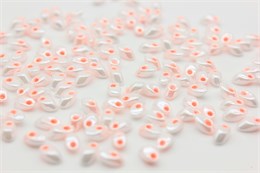 Бисер Miyuki Long Magatama 4 x 7 mm LMA0427 White/Pink Color Lined 5 гр (Япония) JP-1654