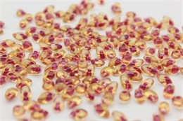 Бисер Miyuki Long Magatama 4 x 7 mm LMA0363 Lt. Cranberry Lined Topaz Luster 5 гр (Япония) JP-1645