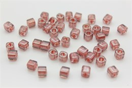 Бисер Toho Cube (куб) 4 мм TC-04-291 Transparent-Lustered Rose/Mauve-Lined 5 гр (Япония) JP-1616