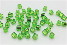 Бисер Toho Cube (куб) 4 мм TC-04-27 Silver-Lined Peridot 5 гр (Япония) JP-1622