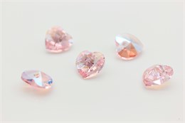 Подвеска Сердце Сваровски 6228 10,3x10 мм Light Rose Shimmer 1 шт SW-513