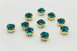 Шатон Preciosa Blue Zircon / Maxima ss34 / 7,05-7,25 мм/цвет оправы- золото, 1 шт. (Чехия) SS34-31