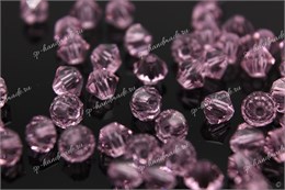 Биконусы хрусталь 6 мм Pink Sapphire 10 шт (Preciosa) PR-1365