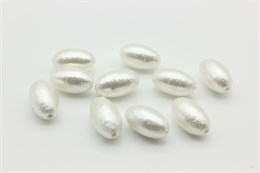 Хлопковый жемчуг 8х14 мм White, 1 шт. (Shinko) MC-125