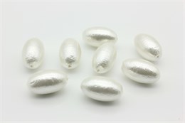 Хлопковый жемчуг 11х20 мм White, 1 шт. (Shinko) MC-126