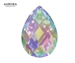 Капли Baroque Pearl Aurora 4320 14x10 мм Crystal AB 1 шт (стекло K9) 34379