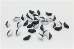 Бусины GemDuo 8x5 мм черный/белый непрозрачный матовый 03849/84110 5 гр (Matubo) 34955