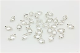Бусины GemDuo 8x5 мм прозрачный серебряная линия внутри 00030/81800 5 гр (Matubo) 34957