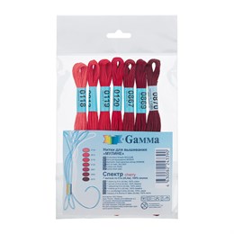 Набор мулине Gamma "Спектр", 7х8 м, цвет Cherry, 100% хлопок 35205