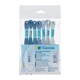 Набор мулине Gamma "Спектр", 7х8 м, цвет Cornflower, 100% хлопок 35208
