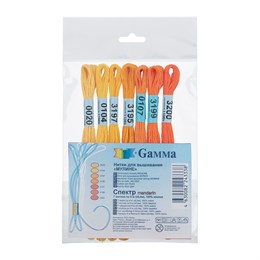 Набор мулине Gamma "Спектр", 7х8 м, цвет Mandarin, 100% хлопок 35213