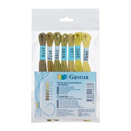 Набор мулине Gamma "Спектр", 7х8 м, цвет Oliva, 100% хлопок 35214