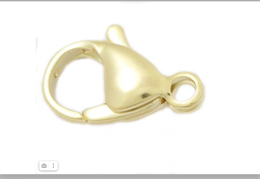 Замок карабин 10 мм, GoldPlating 24kt, 1 шт (Чехия) 35558