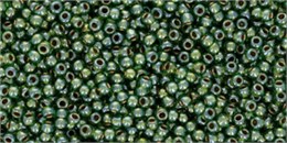 Бисер Toho Round 11/0 TR-11-1007 - Gold-Lined-Luster-Peridot 10 гр (Япония) 35626
