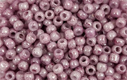 Бисер Toho Round 11/0 TR-11-1200 - Marbled Opaque White/Pink 10 гр (Япония) 35638