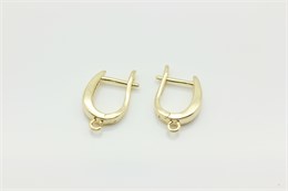 Швензы с петлей английский замок, 20х12 мм, позолота, пара (Ю.Корея) 35721