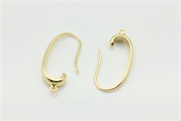 Швензы крючки с петлей, 29х4 мм, позолота, пара (Ю.Корея) 35728