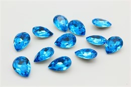 Капли 4320 14x10 мм Aquamarine (стекло K9) 1 шт (Китай) 36234