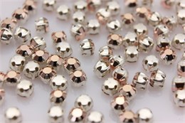 Шатоны пришивные Preciosa Maxima ss12 (3,0-3,2 мм) crystal DF CaG цвет оправы серебро, 40 шт (Чехия) 36878