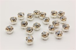 Шатоны пришивные Preciosa Maxima ss12 (3,0-3,2 мм) crystal DF Hon цвет оправы серебро, 40 шт (Чехия) 36883