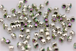Шатоны пришивные Preciosa Maxima ss12 (3,0-3,2 мм) crystal DF PeG цвет оправы серебро, 40 шт (Чехия) 36890