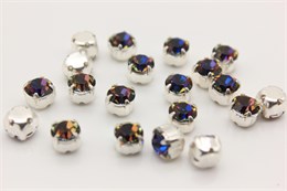 Шатоны пришивные Preciosa Maxima ss12 (3,0-3,2 мм) crystal Vol цвет оправы серебро, 40 шт (Чехия) 36899