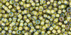 TR-11-246 TOHO - Round 11/0 : Inside Color Luster Black Diamond/Opaque Yellow Lined 37009